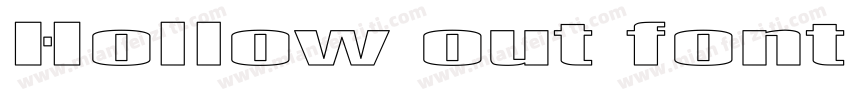 Hollow out font字体转换